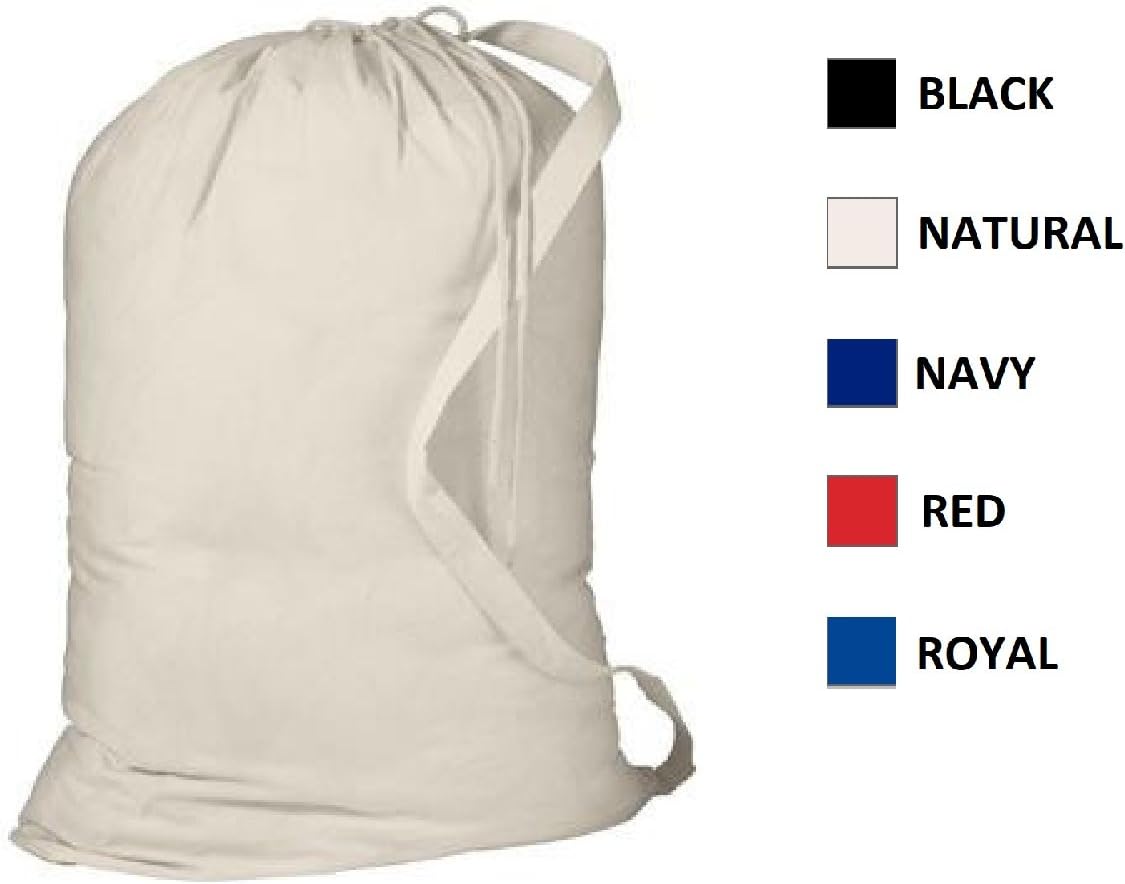 3 Value Pack - Heavy Canvas Laundry Bags W/Shoulder Strap (Small-Medium-Large) (Medium, Natural)