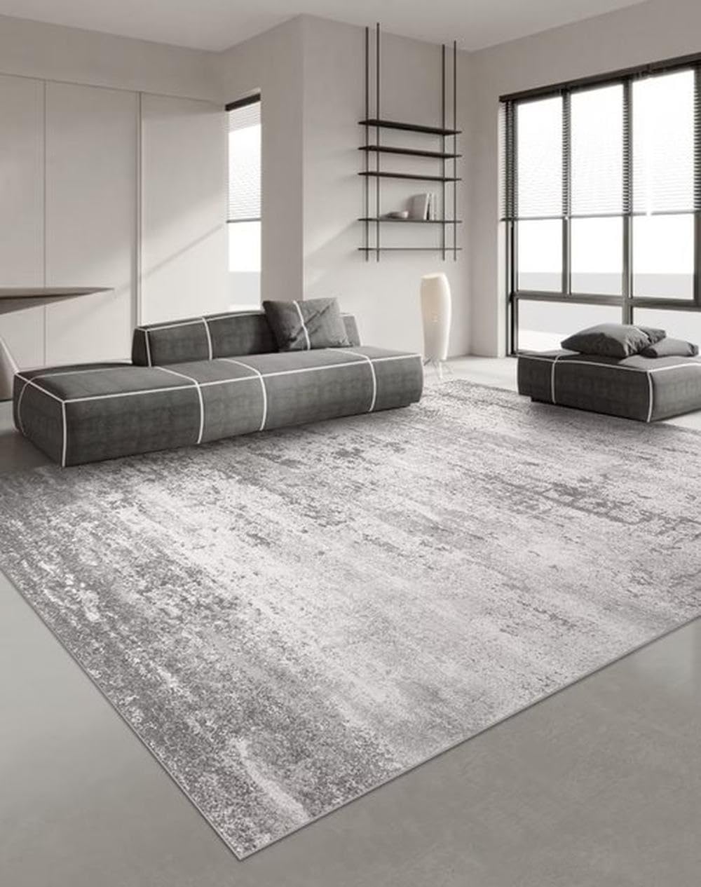 Tapis de pied hall et salon flanelle beige pour grand canapé 180x250