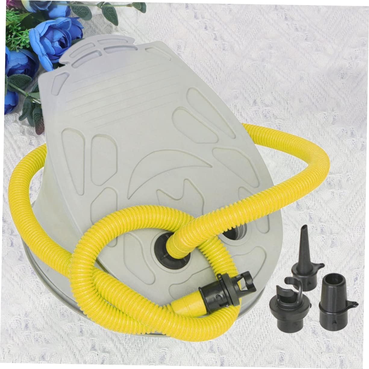 Toyvian Boat Air Pump Foot Pump for Inflatables Air Inflator Dual Purpose for Camping Random Color