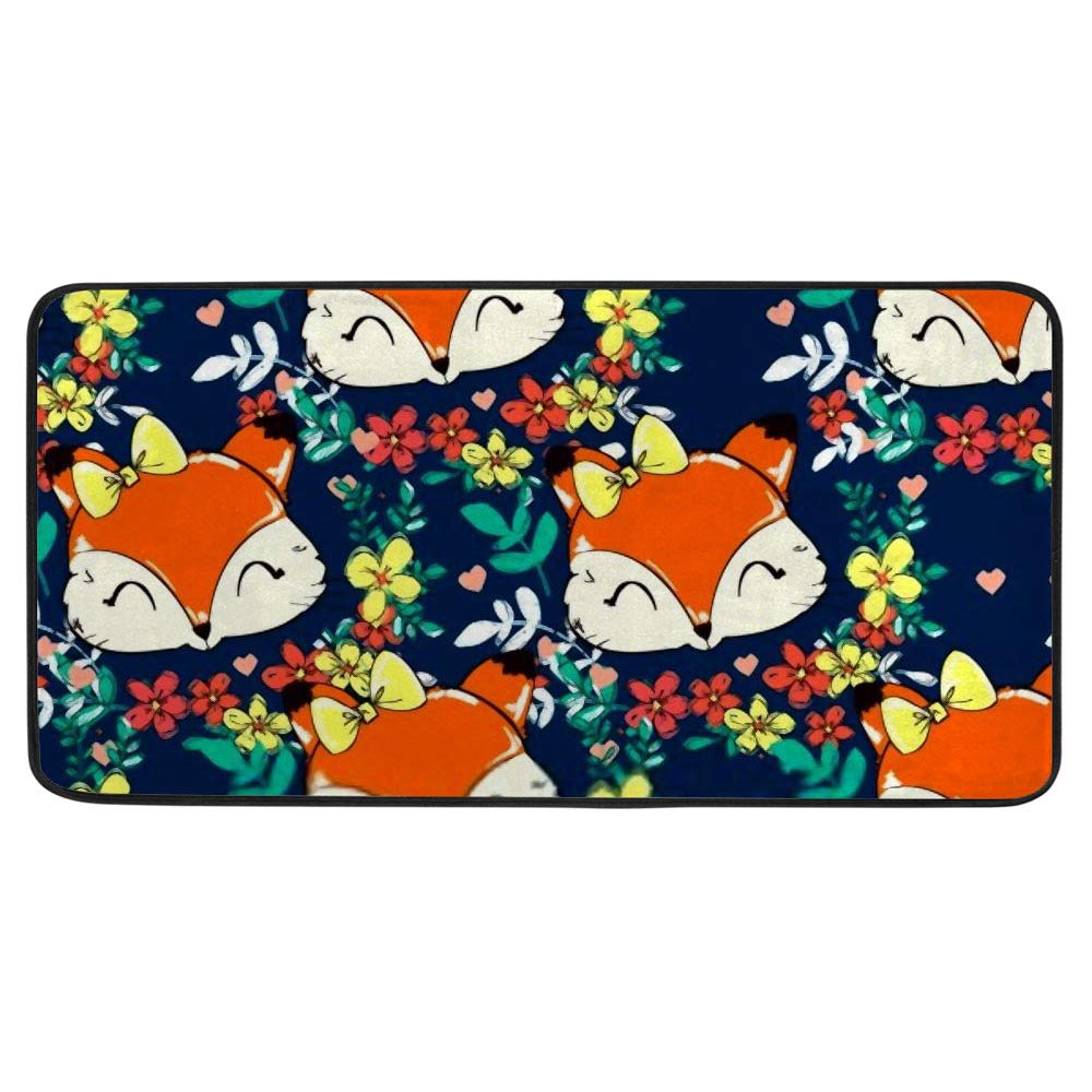 Tapis de cuisine 100 x 50 cm antidérapant confortable à pois
