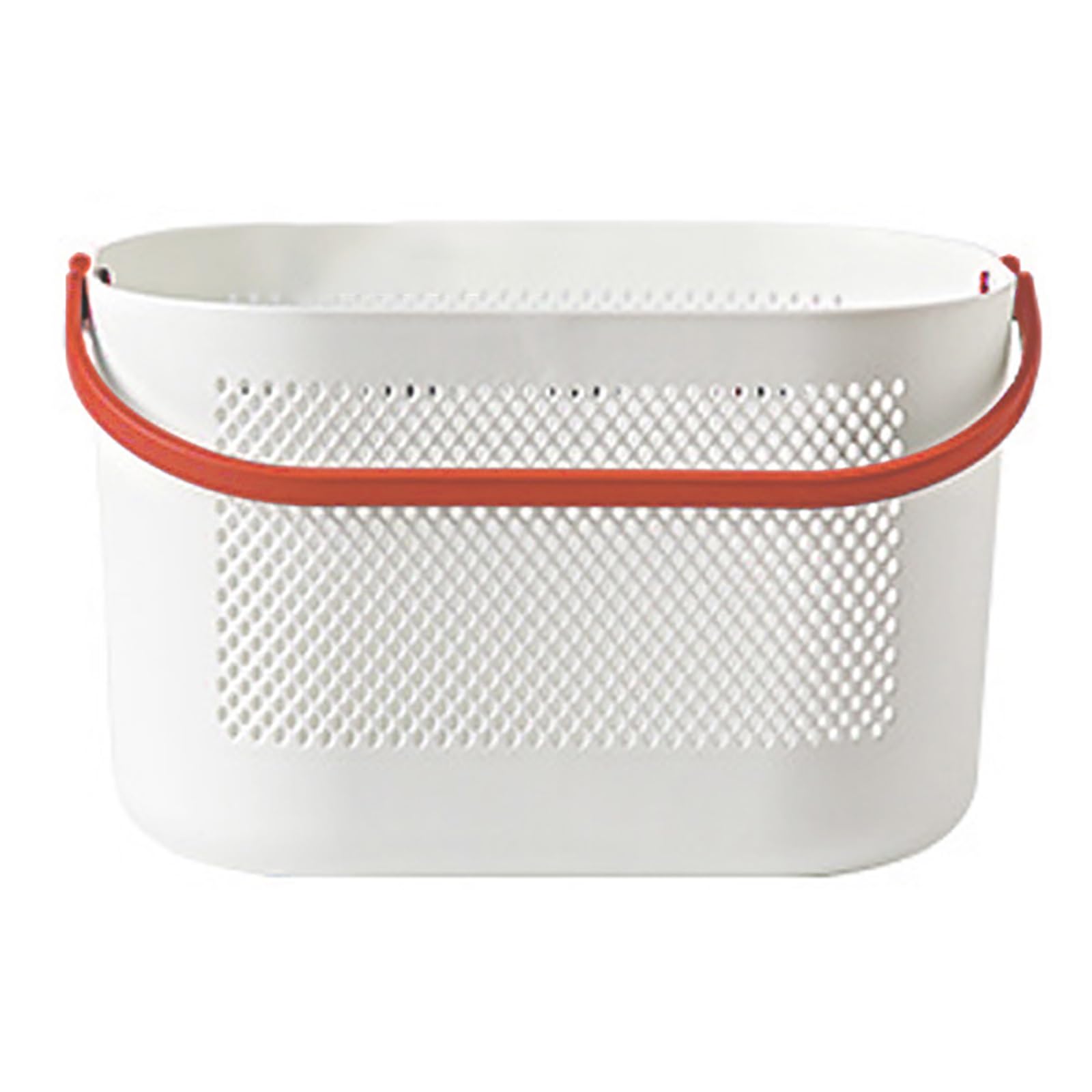 Cesta de ducha portátil con agujeros de drenaje y asas prácticas para almacenamiento en el baño