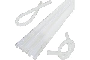 Bendable Straws - 11 inch Long Flexible Re-usable Straw Pack of 14