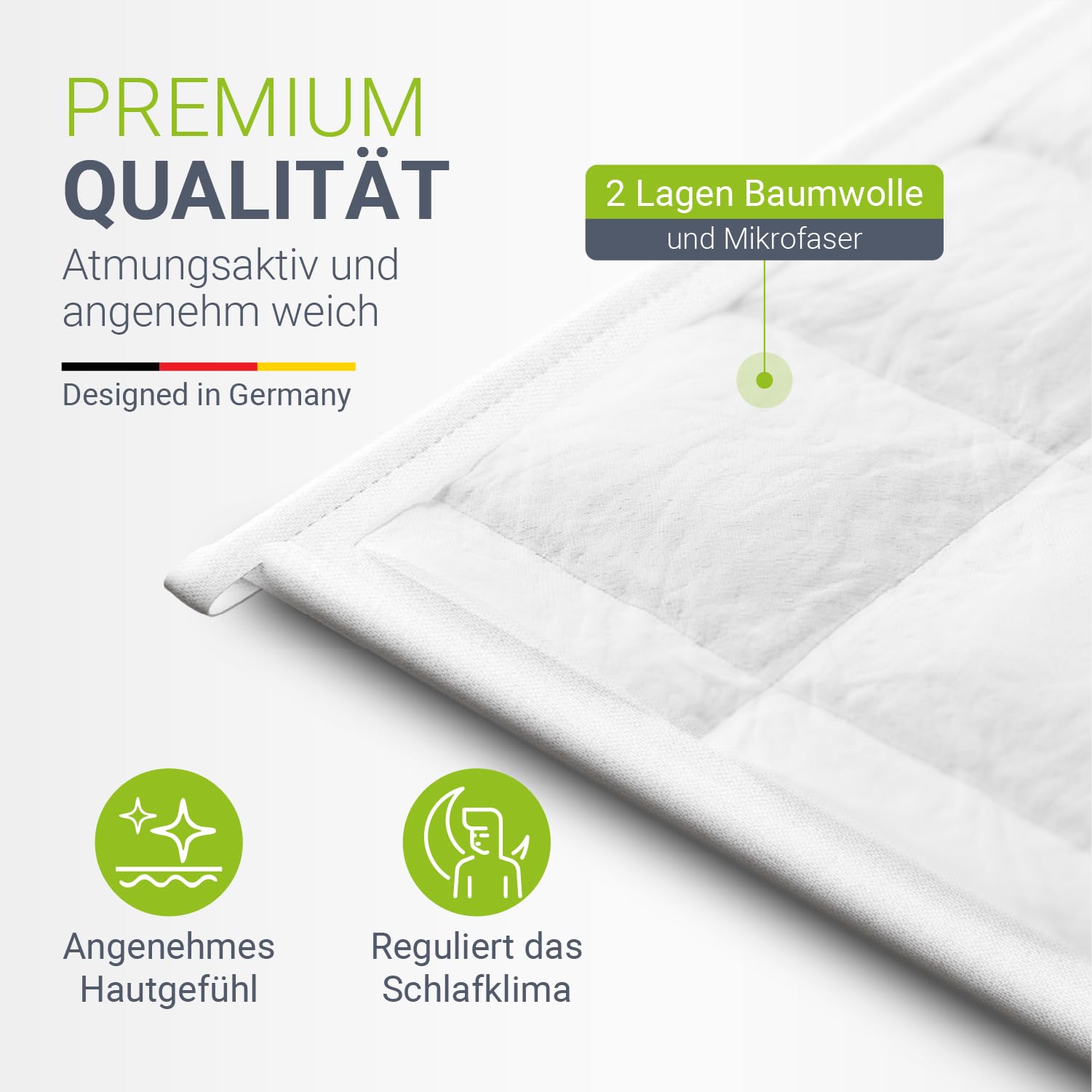 Juskys Gewichtsdecke 7 kg 135x200 – Anti-Stress-Therapiedecke, Weighted Blanket mit Glasperlen, Baumwolle & Mikrofaser für Erwachsene mit Schlafproblemen