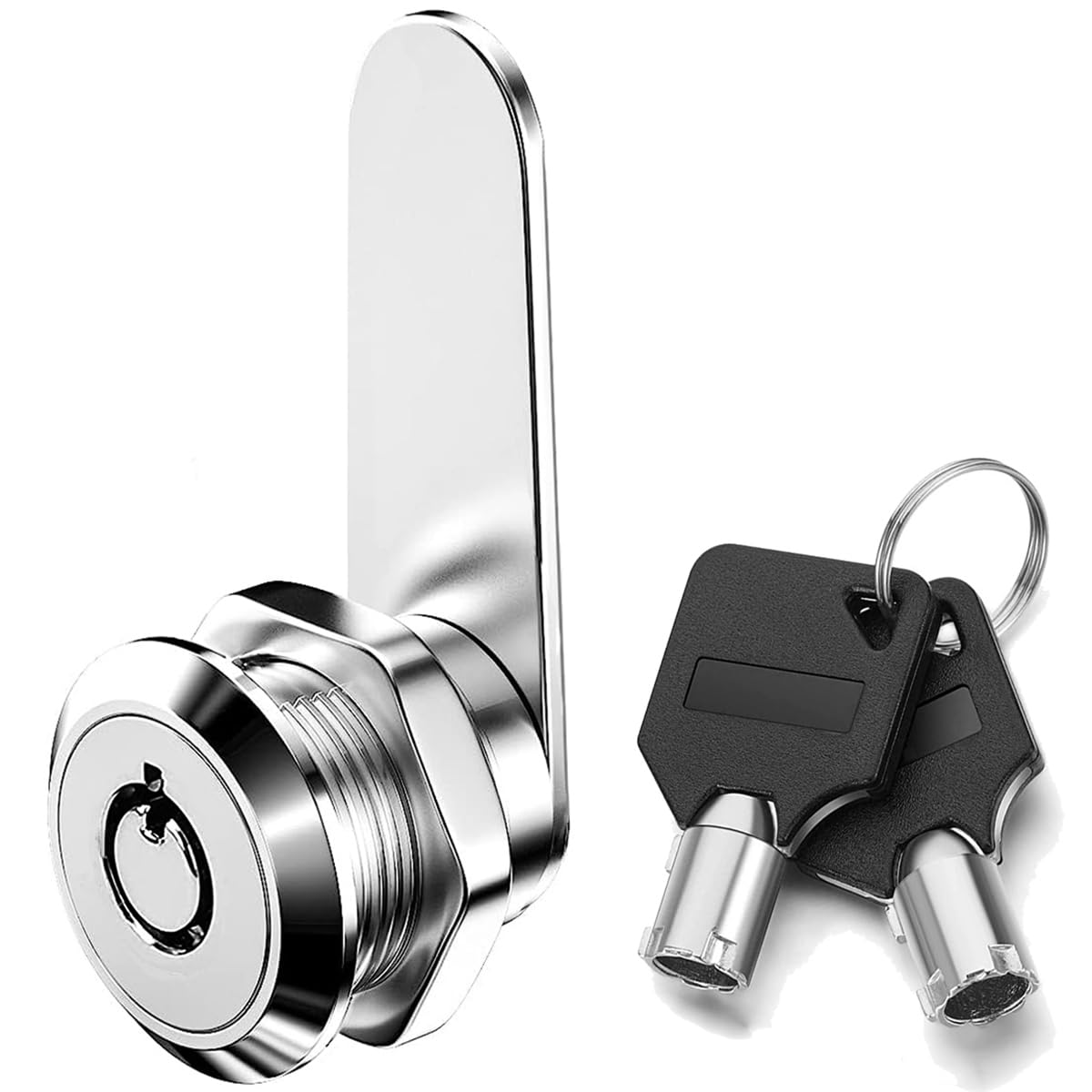 ZiYuya Cerradura tubular de leva con llave diferente, cerradura de buzón de correo, cerradura de armario, cerradura de armario, cerradura de cajón, cerradura de cajón, cerradura (20mm)