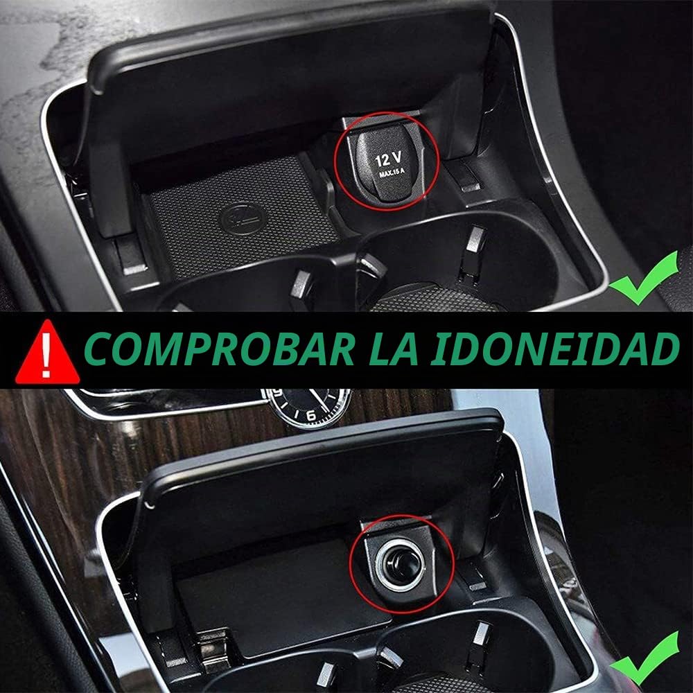 Cargador Inalámbrico Coche para Mercedes Benz C-Class GLC AMG 2015-2021, Carga Rápida Auto Teléfono Cargador para Mercedes-Benz C200/C260/C300/C450 GLC200/GLC260/GLC300 C43/C63/GLC43/GLC63