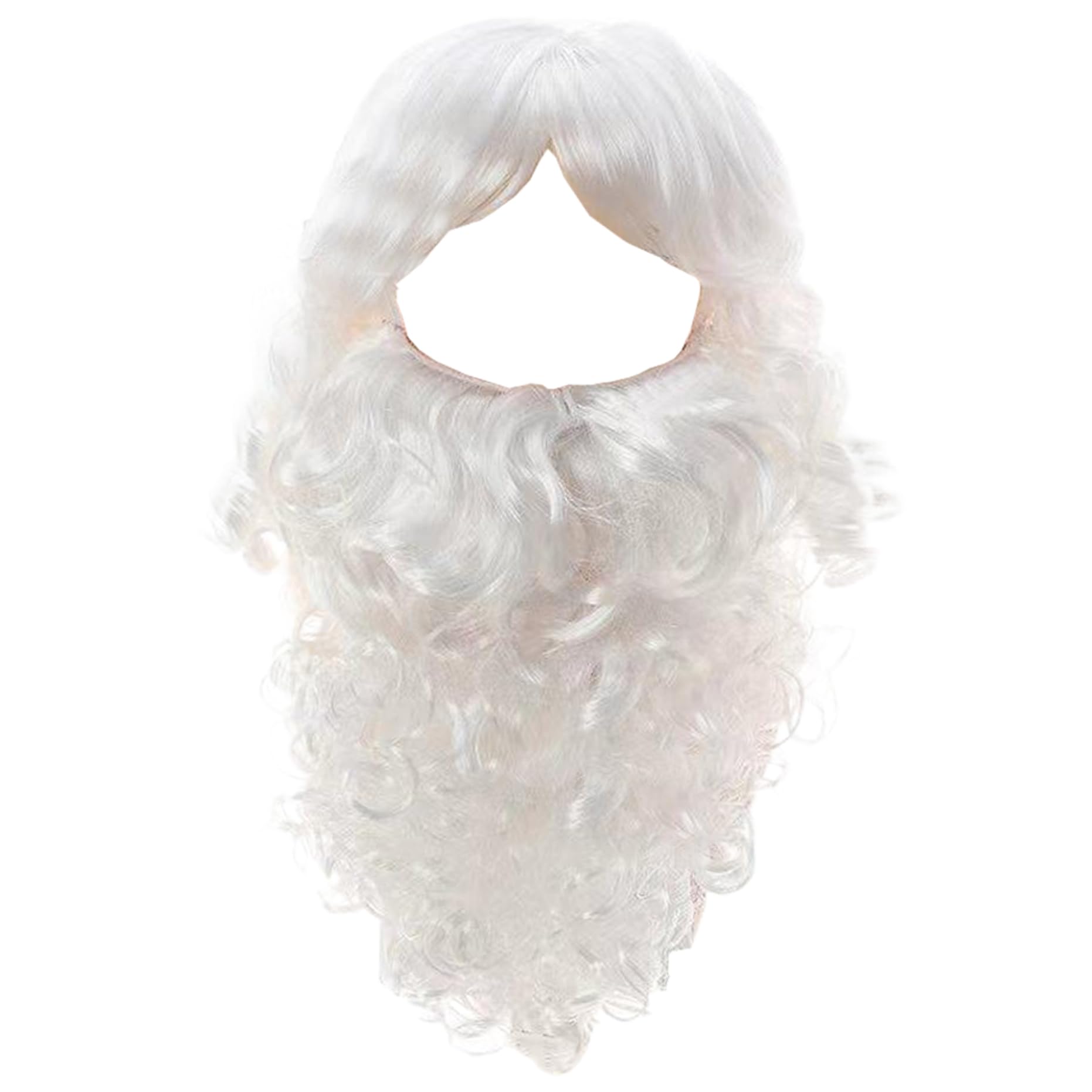Barba larga de mago y peluca de Papá Noel ajustable para disfraz de hombre 7