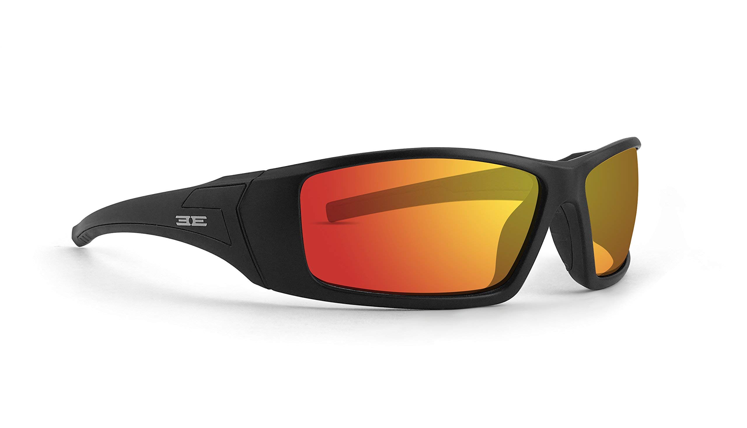 Epoch EyewearLiberator Sport Sunglasses Black Frame Red Mirror Lens