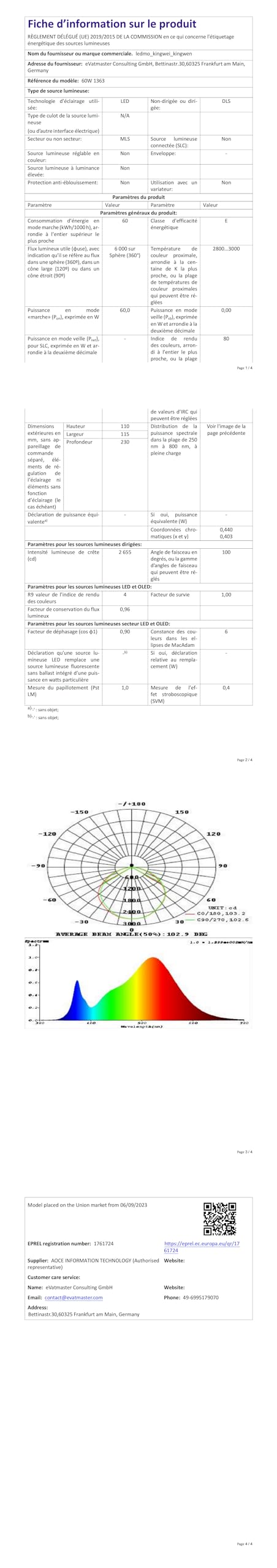 ledmo 60W LED Applique da Esterno 5000 lm, 360° Orientabile, IP65, Bianco | 3000K bianco caldo, fascio luminoso di 120°, corpo in alluminio; lampada da parete per balcone, cortile, garage e scale