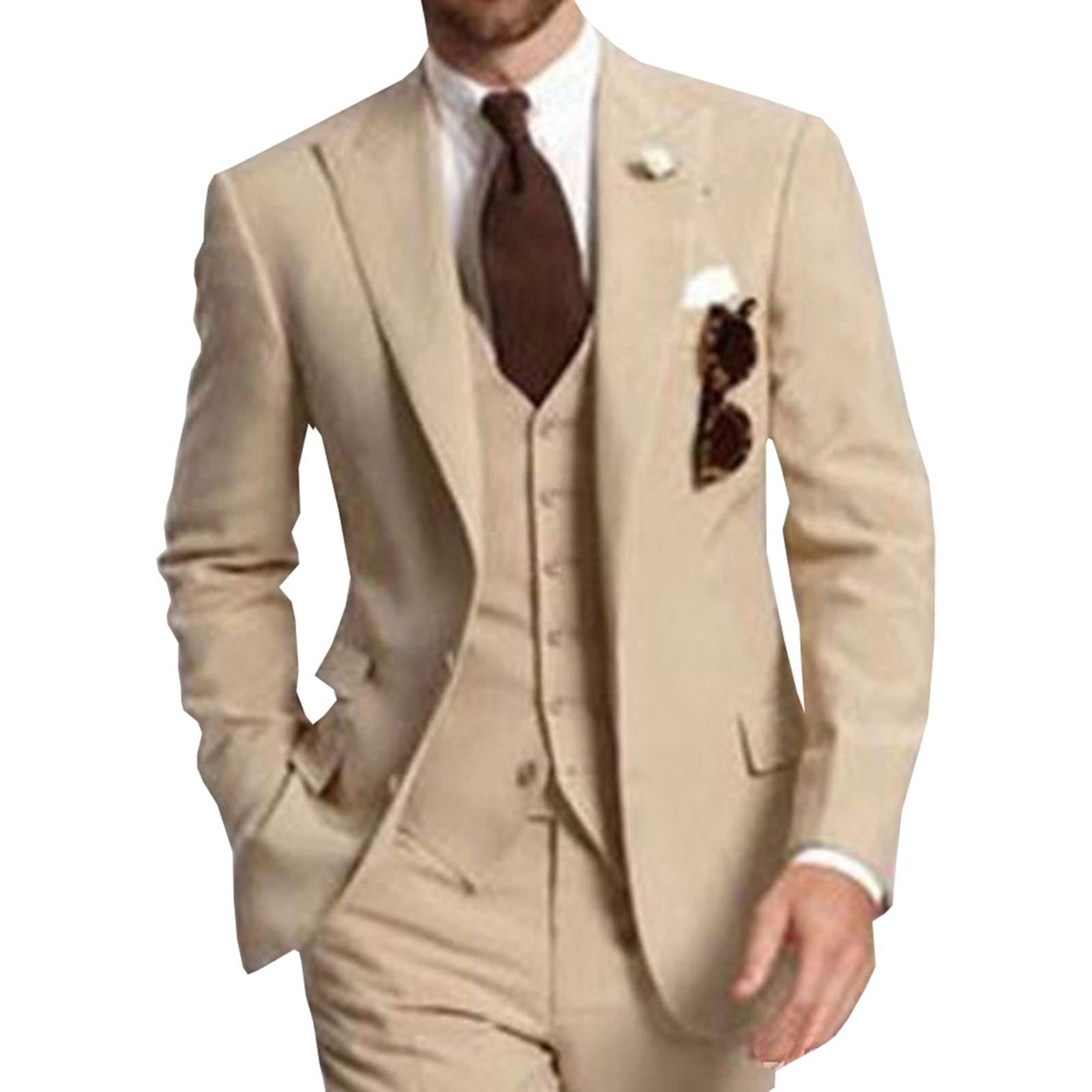 Herren Houndstooth Formal Notch Revers Für Hochzeit Party Smoking  Bla Weste Hose