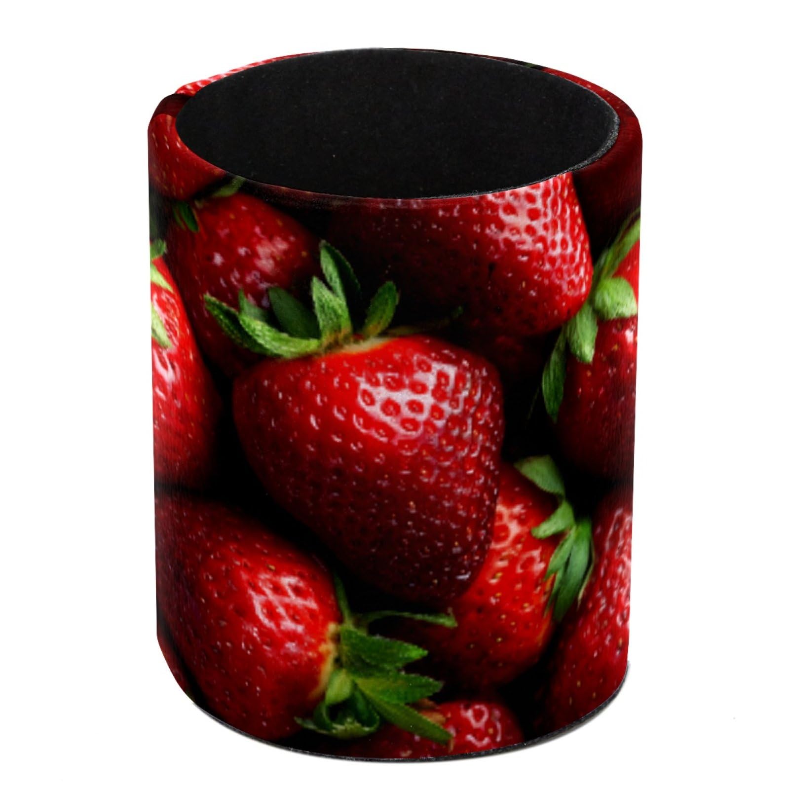 FWJZDSP Strawberry Pencil Cup Pen Organizer Makeup Brush Holder for Office Home Countertop Desk Accessory Storage
