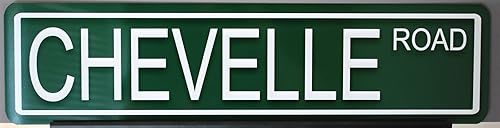 Motown Automotive Design Letrero de calle de metal Chevelle Road 6 x 24 HOT Rod Muscle Car Wall Art Gift BAR Man Cueva Restaurant Shop Garage Home