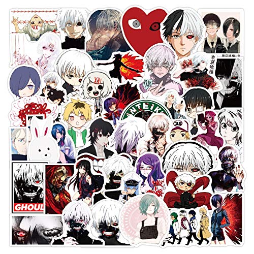 50 pieces of Japanese anime Tokyo ghost graffiti stickers suitable for laptop luggage skateboard Adult waterproof sticker Cover