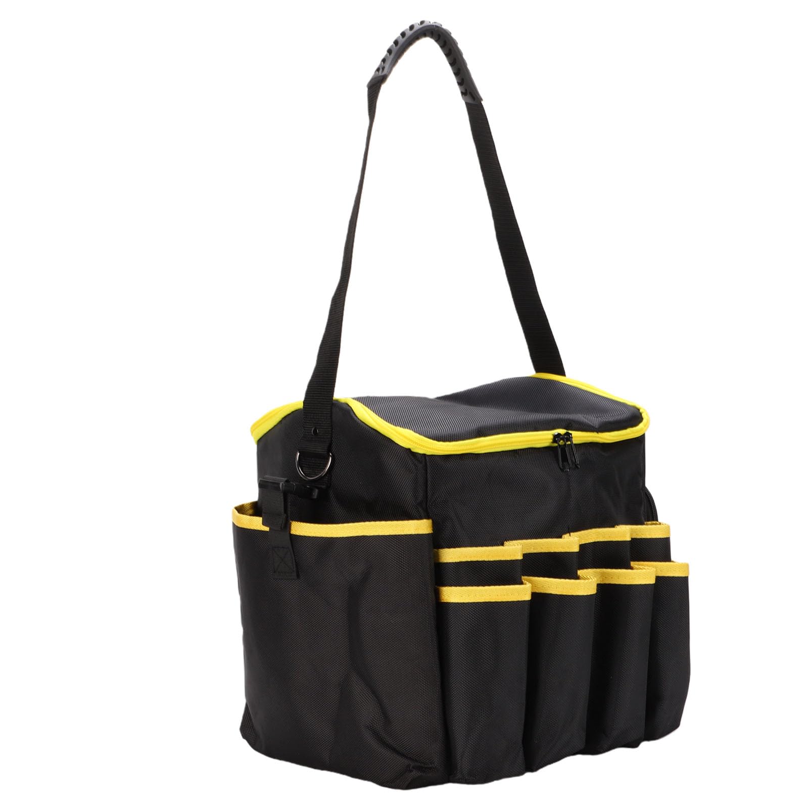 FTVOGUE Borsa per Attrezzi, Organizer in Tessuto Oxford, 20 Litri, con Divisori Rimovibili, Tasche Multiple, Fondo Antiscivolo, per Elettricisti, Carpentieri e Utensili Elettrici portatili. (12