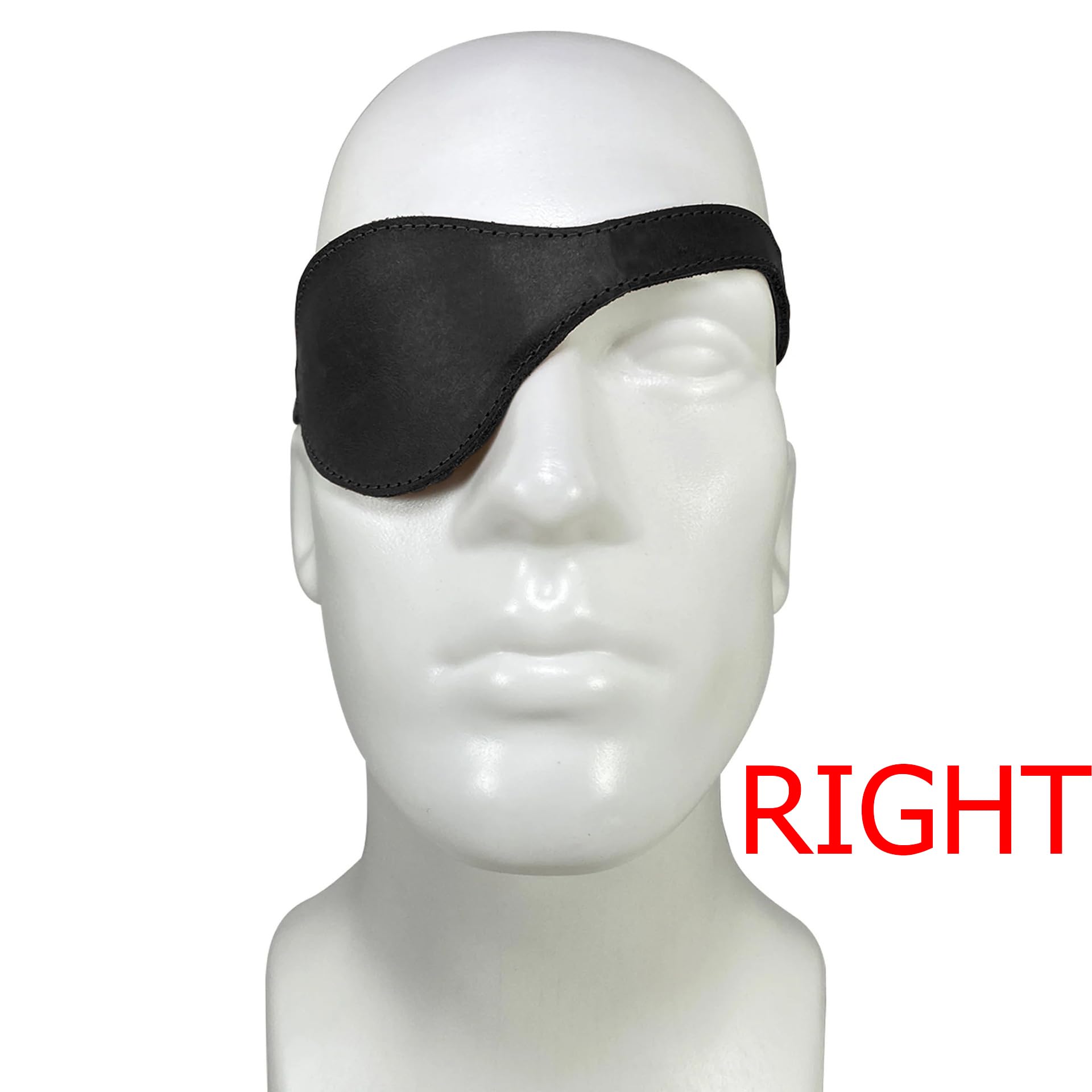 Cache-œil Simple, œil en Cuir PU, Cache-œil en Cuir Noir de Pirate pour Jeu de rôle, Bandeau pour œil Simple Punk Vintage, Noir, Gauche