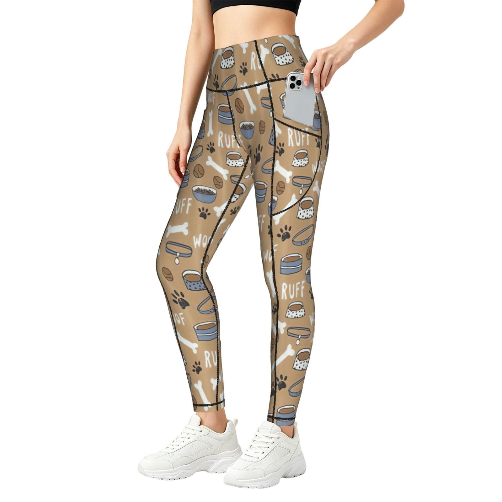 Pantalones de yoga holgados estampados leggings de descanso mujer cómodos de longitud completa 8
