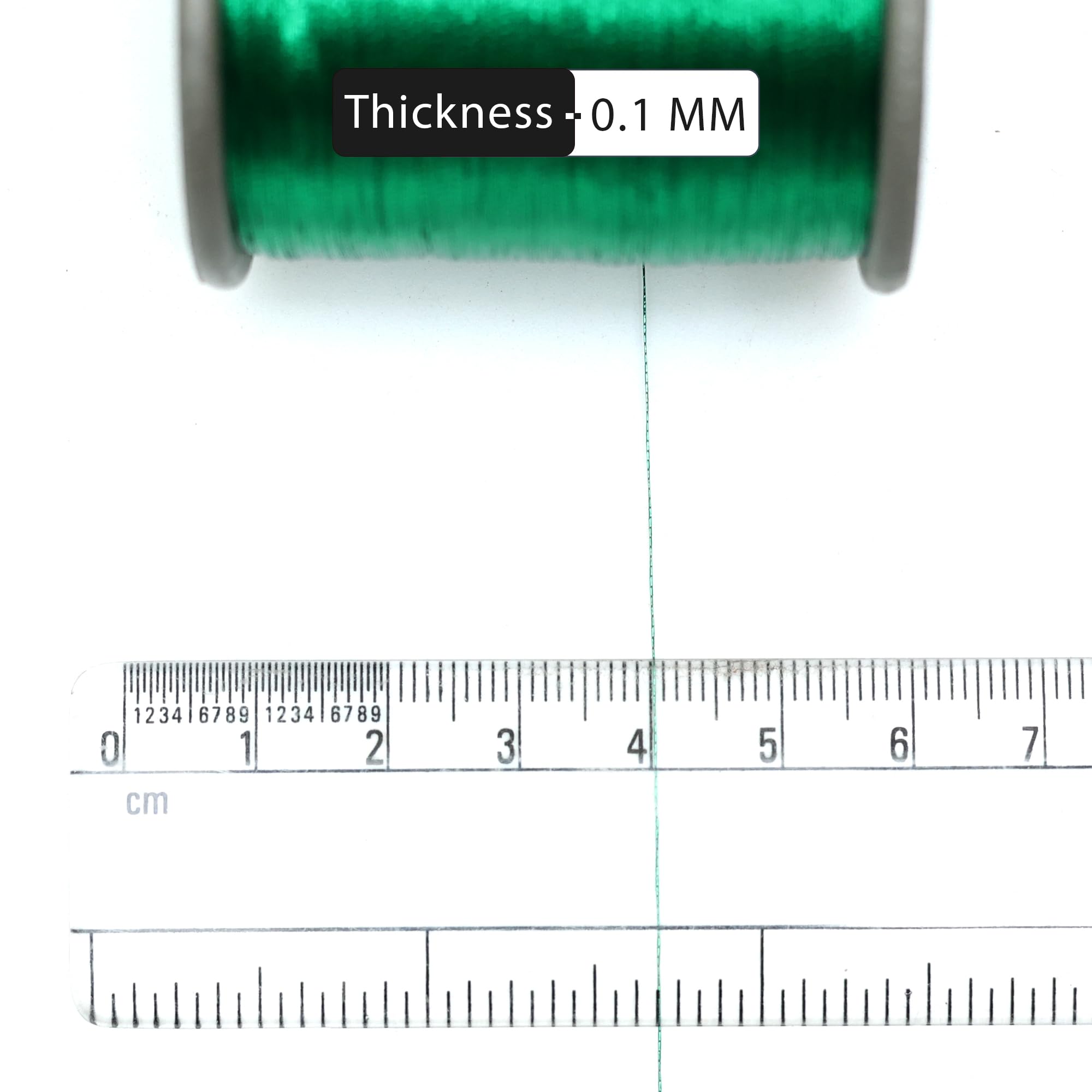 Embroiderymaterial Metallic Zari Thread for Embroidery, Sewing and Jewelry Making, Dark Green Color, 0.1MM(Pack of 2 Roll) 3