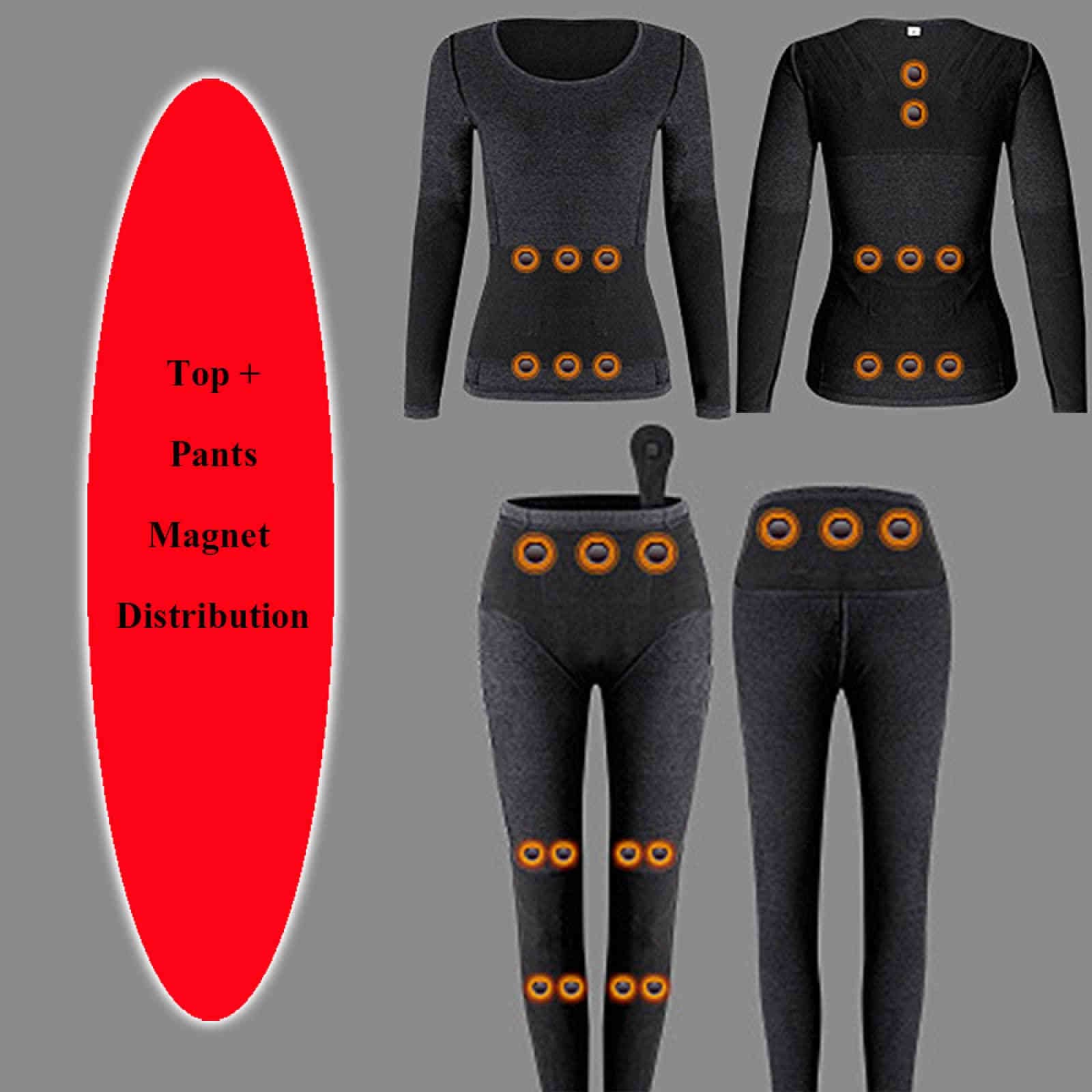 Conjunto de Ropa Interior con calefacción eléctrica USB, Camisa térmica y Pantalones térmicos para Hombre para Deportes al Aire Libre, montañismo (Negro L)