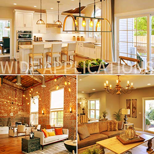 Anwio Vintage Edison Light Bulb St21 Led Filament Bulb 8W(60 Watt Equivalent) Dimmable 2500K (Amber Glow) Warm White E26 Medium Base, Amber Glass Cover,6 Pack #TOP2