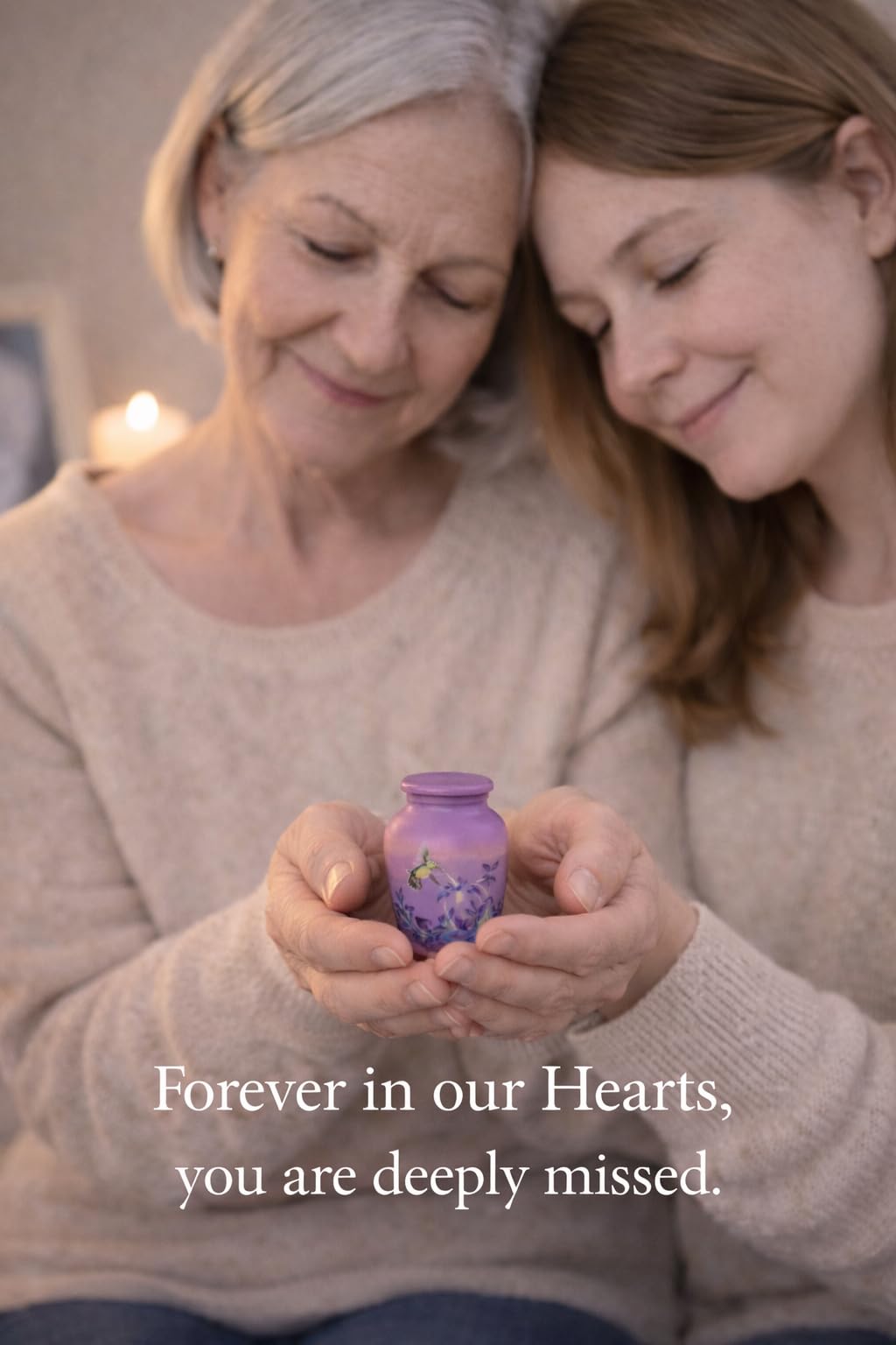 Pequeña urna de cremación de Recuerdo Divit Shilp con Estuche de Terciopelo | Elige Entre Colores únicos | Encantadora Mini Prenda metálica para Cenizas humanas. (Keepsake, Hummingbird Purple)