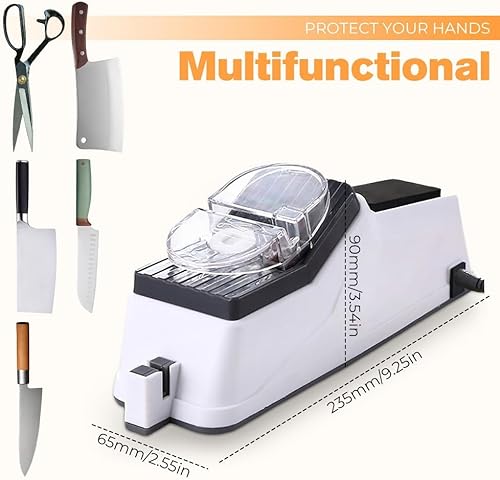Miniatura 2 de Afilador de cuchillos eléctrico, afilador de cuchillos profesional para cuchillos de cocina, afilador automático de cuchillos, 5 segundos para