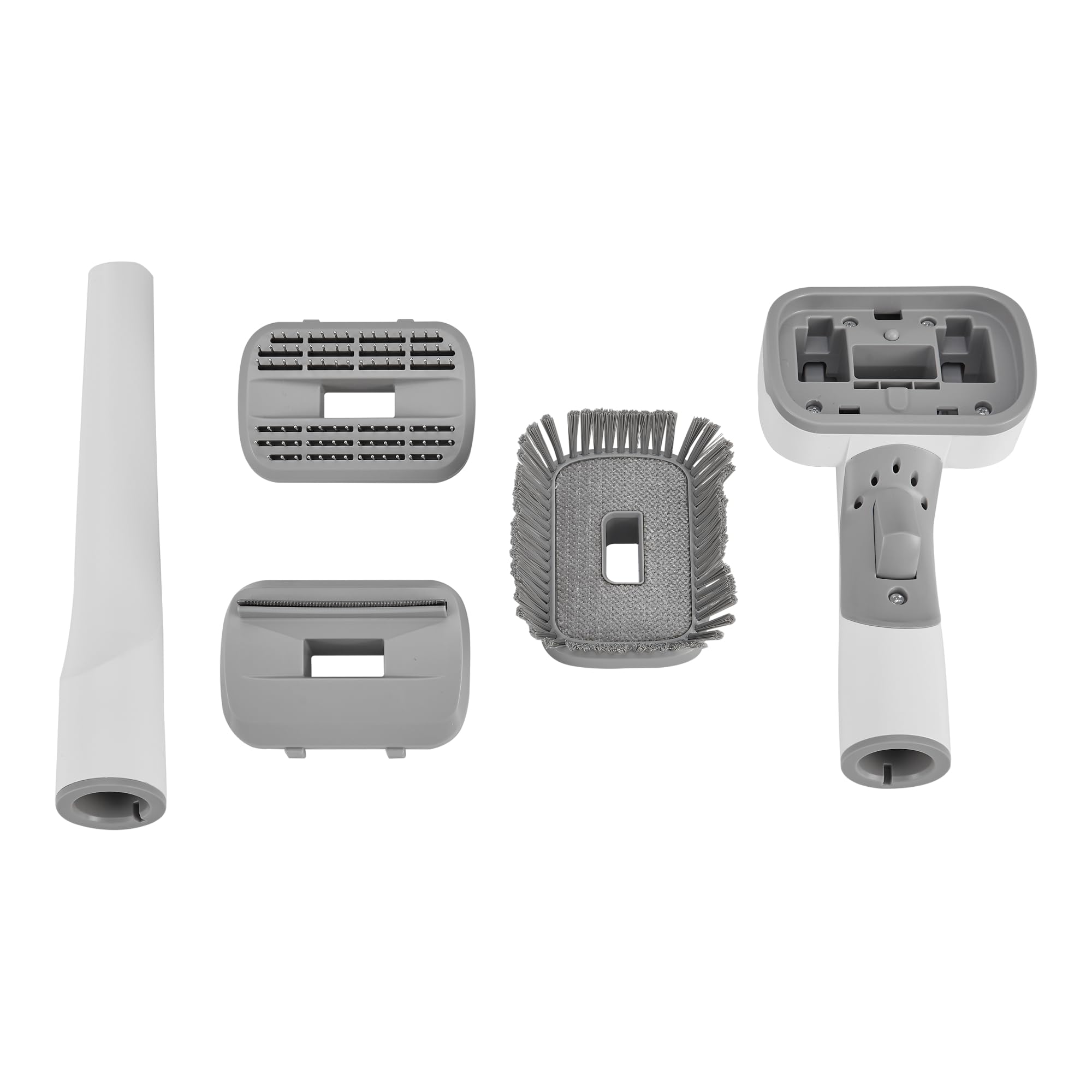 in.tec Kit Toelettatura 5 in 1 per Animali Domestici Tosatrice Elettrica e Aspirapolvere con Contenitore Rimovibile Trimmer Cani Gatti Asciugapeli - Bianco