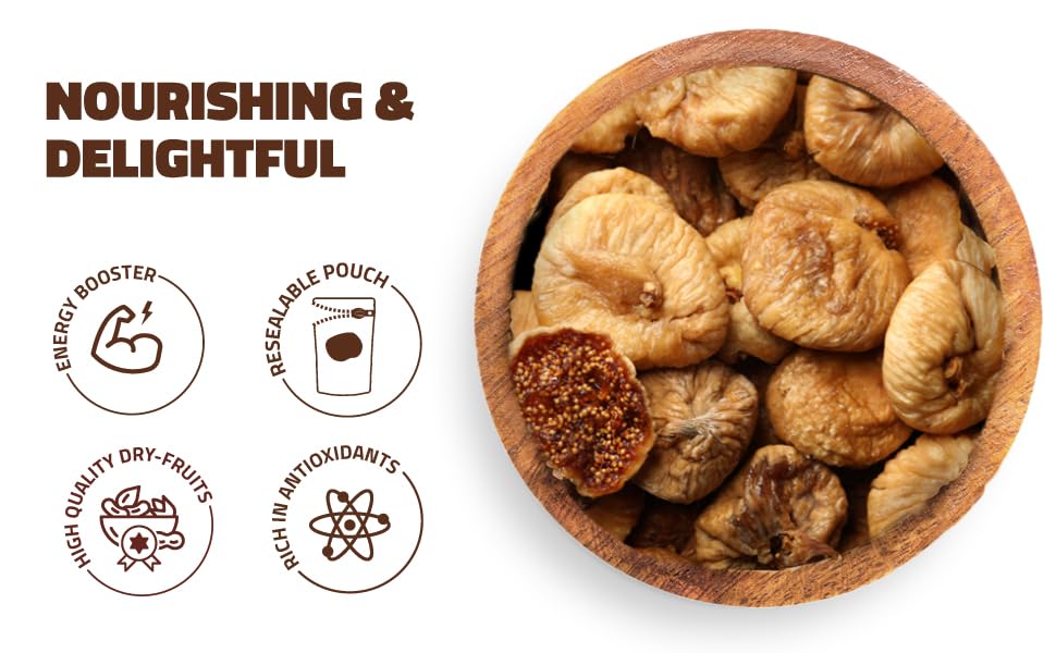 Image of Afghani Anjeer 100g Soft and Juicy Dry Figs | Big Size Natural Sweet Dried Figs | Suitable For Snacking Cooking Sweets Milkshakes