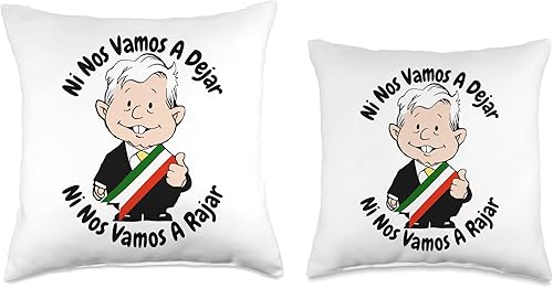 Miniatura 3 de Amlo Amlito Cartoon Mexican President Peluche AMLO Amlito Dejar Ni Nos Vamos A Rajar Mexico - Almohada de 16 x 16 pulgadas multicolor