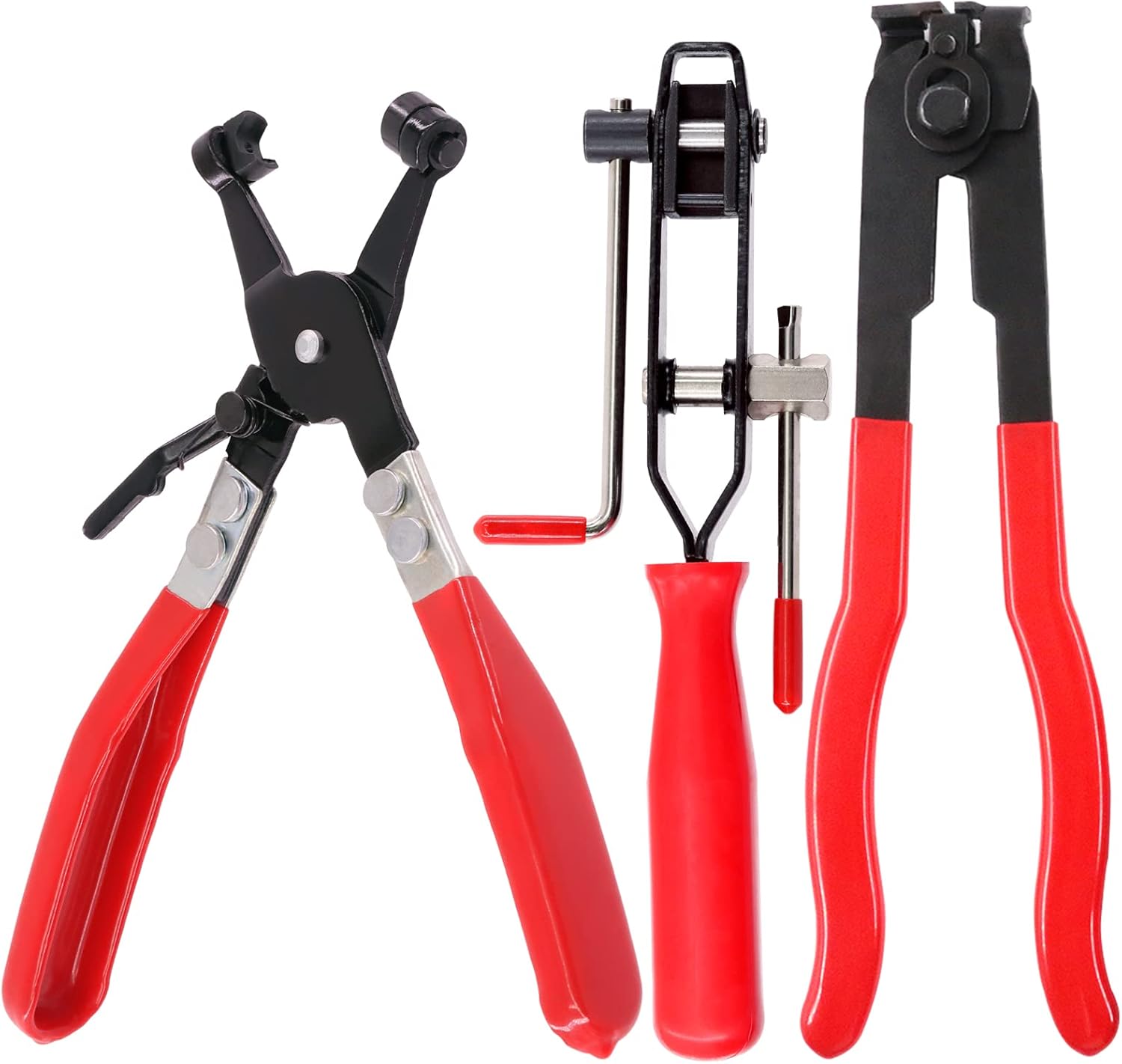 Swpeet Blue CV Joint Boot Clamp Pliers and Swivel Flat Band Hose Clamp Pliers Kit