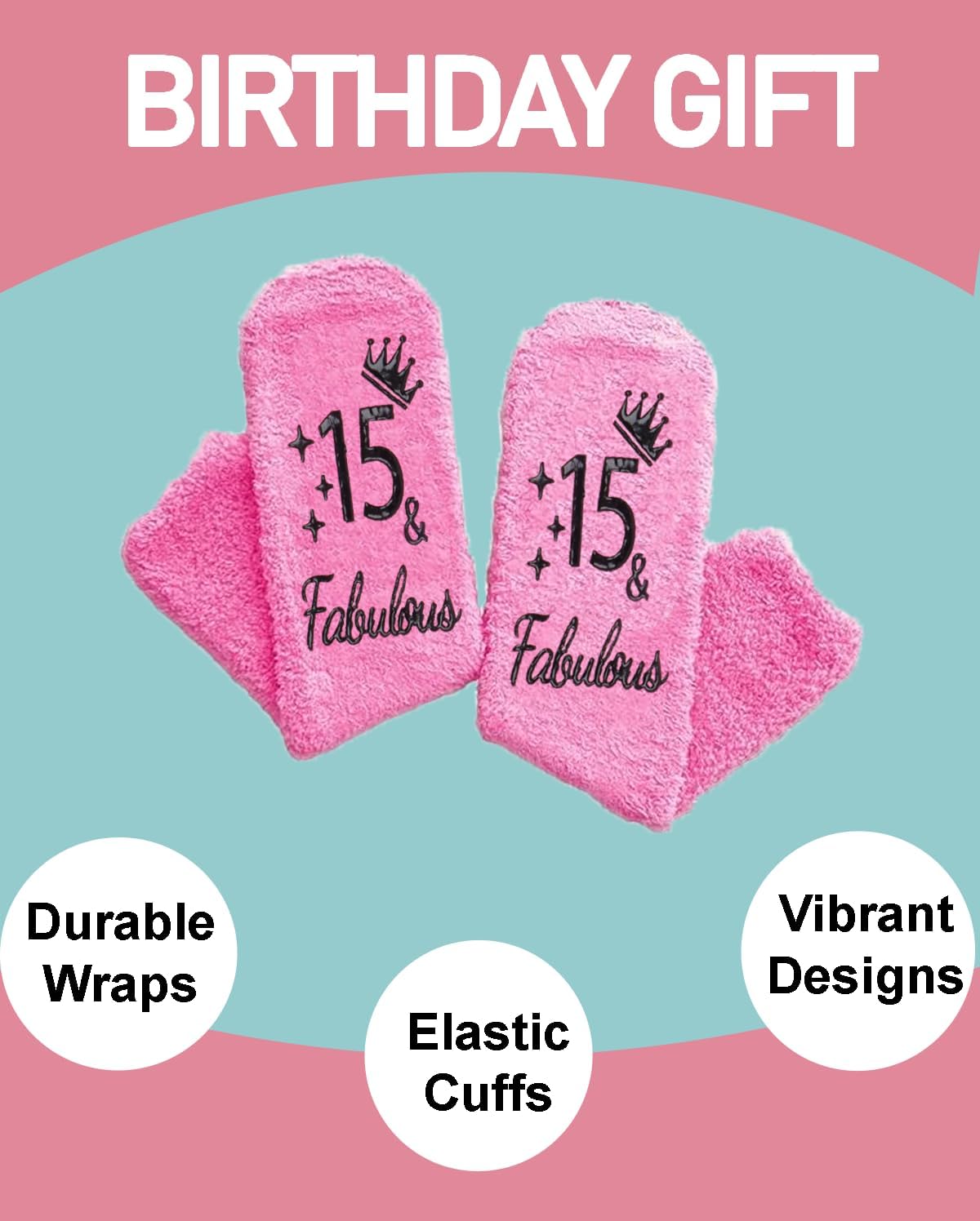 15 Year Old Girl Gifts, 15th Birthday Gifts for Teen Girls, Socks Gift for 15 Year Old Girls
