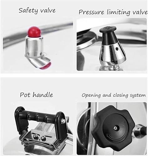 Miniatura 4 de Olla a presión gruesa a prueba de explosiones de 9L-20L, gran capacidad para restaurante de comedor, sartén antiadherente para el hogar, cocina de