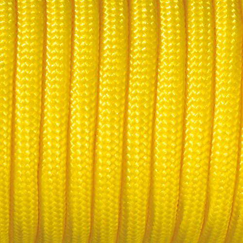 Paracord - Rollo de cordaje (2 mm x 50 m), color amarillo