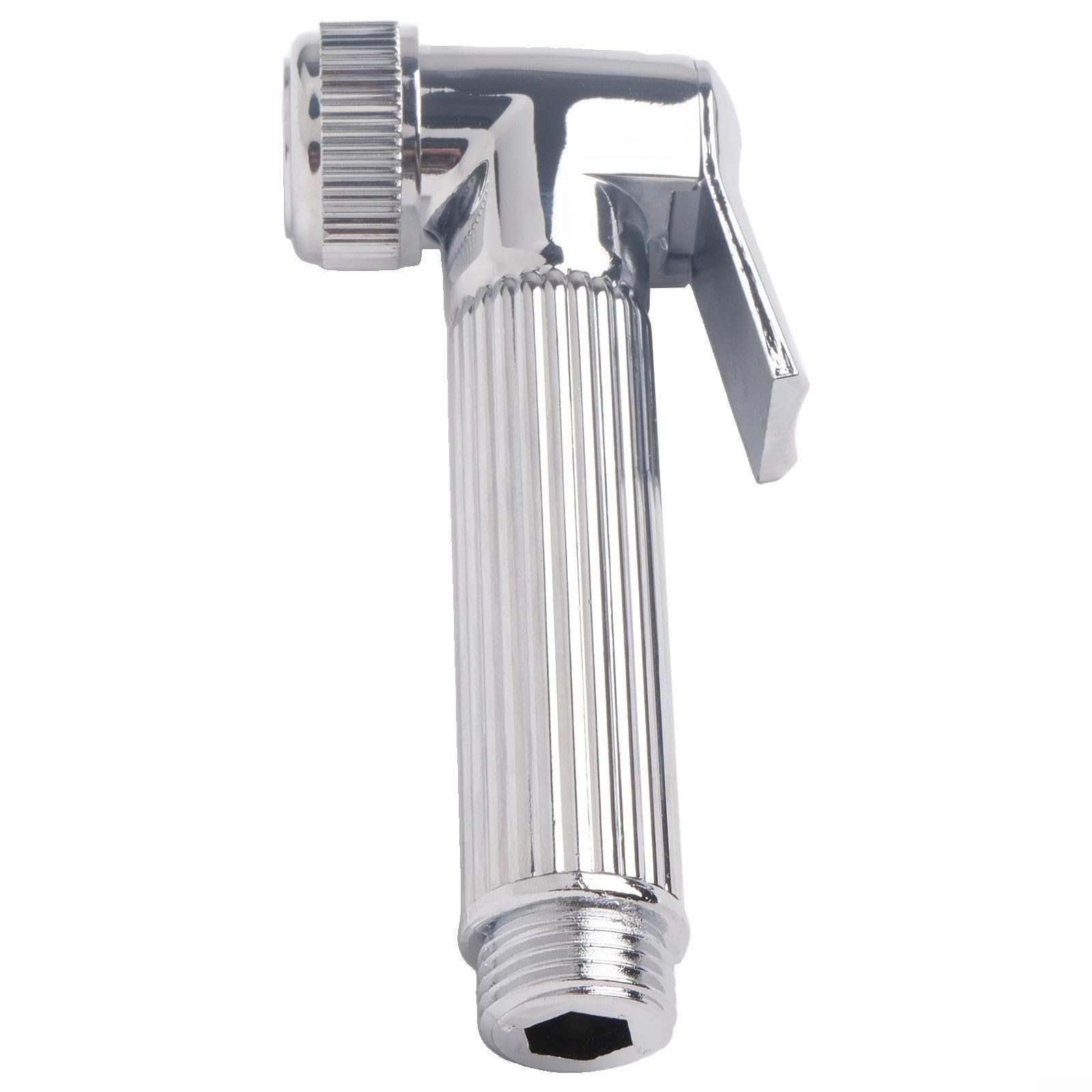 Chrome Douche Bidet Toilet Spray - Shattaf Muslim Shower Head - Handheld Zinc Alloy Bathroom Water Sprayer with Trigger Control(Silver)