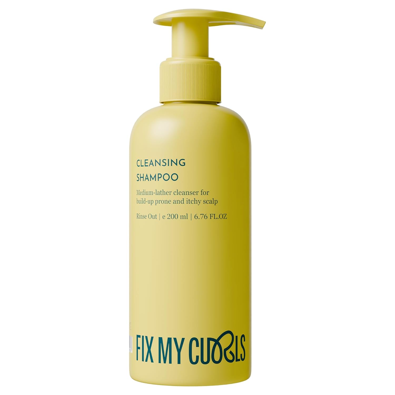 Fix My Curls Cleansing Shampoo for Curly Hair & Wavy Hair| Enriched with Apple Cider Vinegar, Tea Tree & Rosemary Oil| Anti-Frizz, Anti-Itch | pH Balanced, Paraben-Free, Silicone-Free & Sulfate-Free 200ml