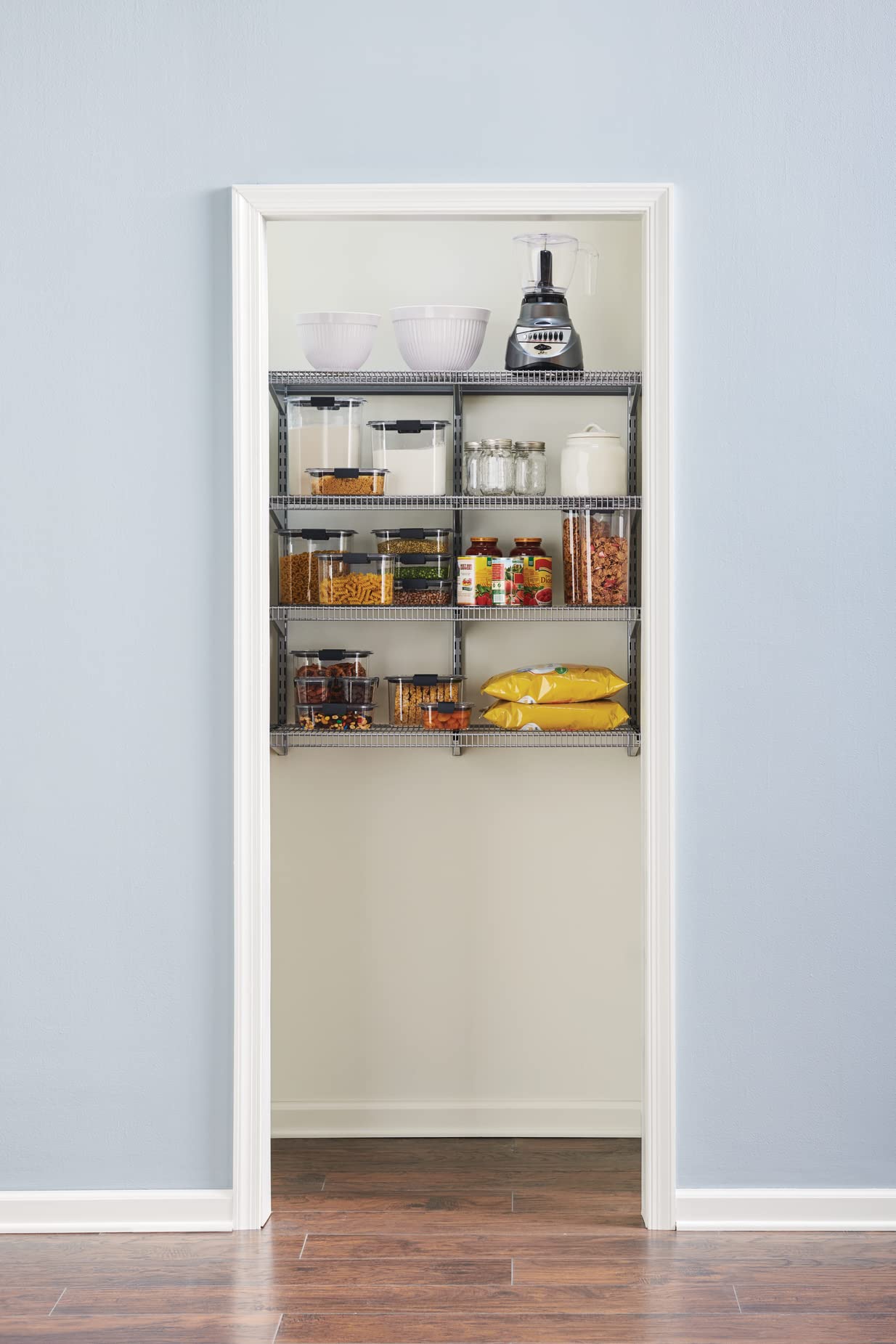 Rubbermaid Zestaw do przechowywania spiżarni, srebrny