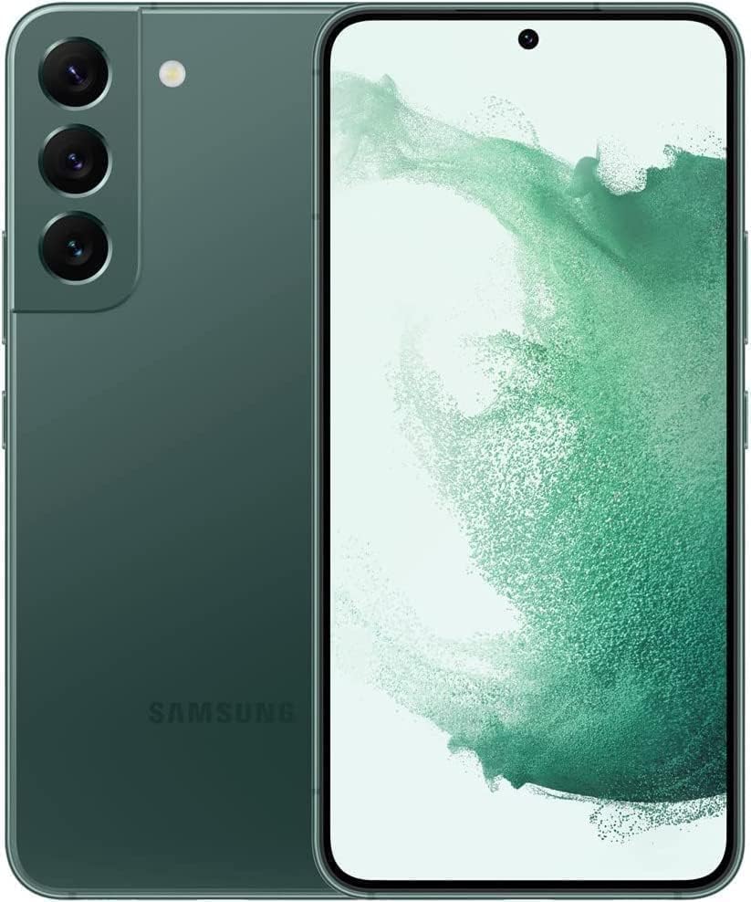 Samsung Galaxy S22 5G (SM-S901U) 128GB Storage 8GB RAM 6.1-Inch Dynamic AMOLED 2X Display Unlocked Smartphone Green