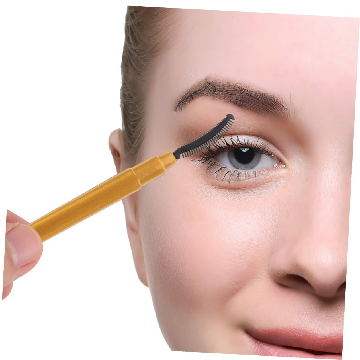 minkissy Travel Makeup Brushes Set 8pcs Eyelash Brush Soft Head Portable Mascara Tools for Eyeshadow