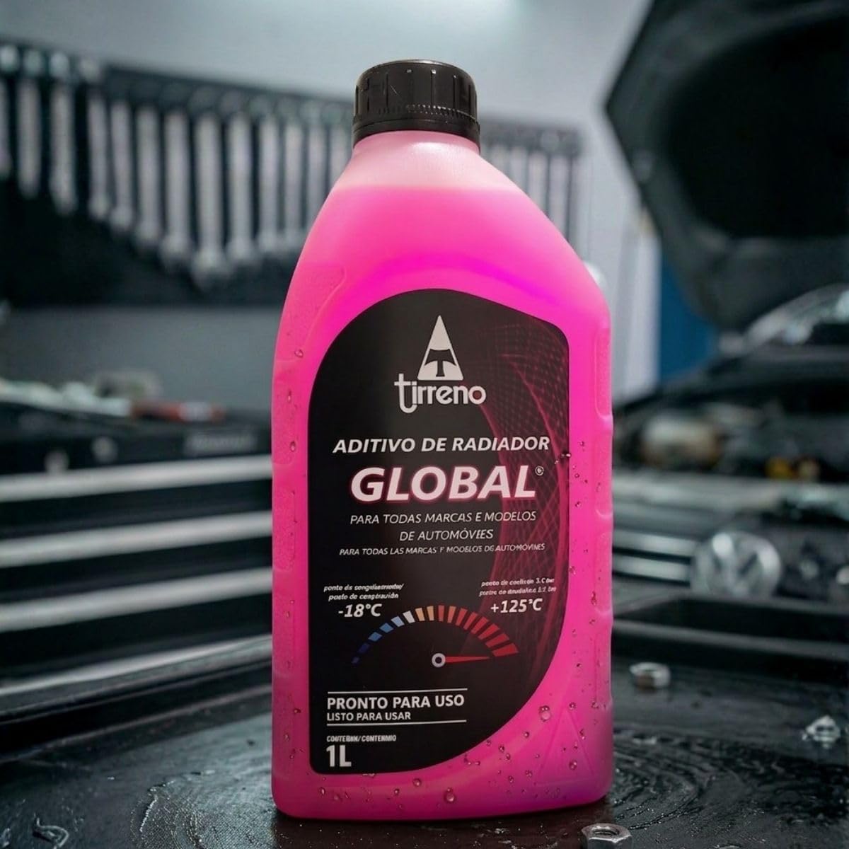 Tirreno Aditivo de Radiador Global, Pronto para Uso, Rosa, 1L, Compatível com Gasolina