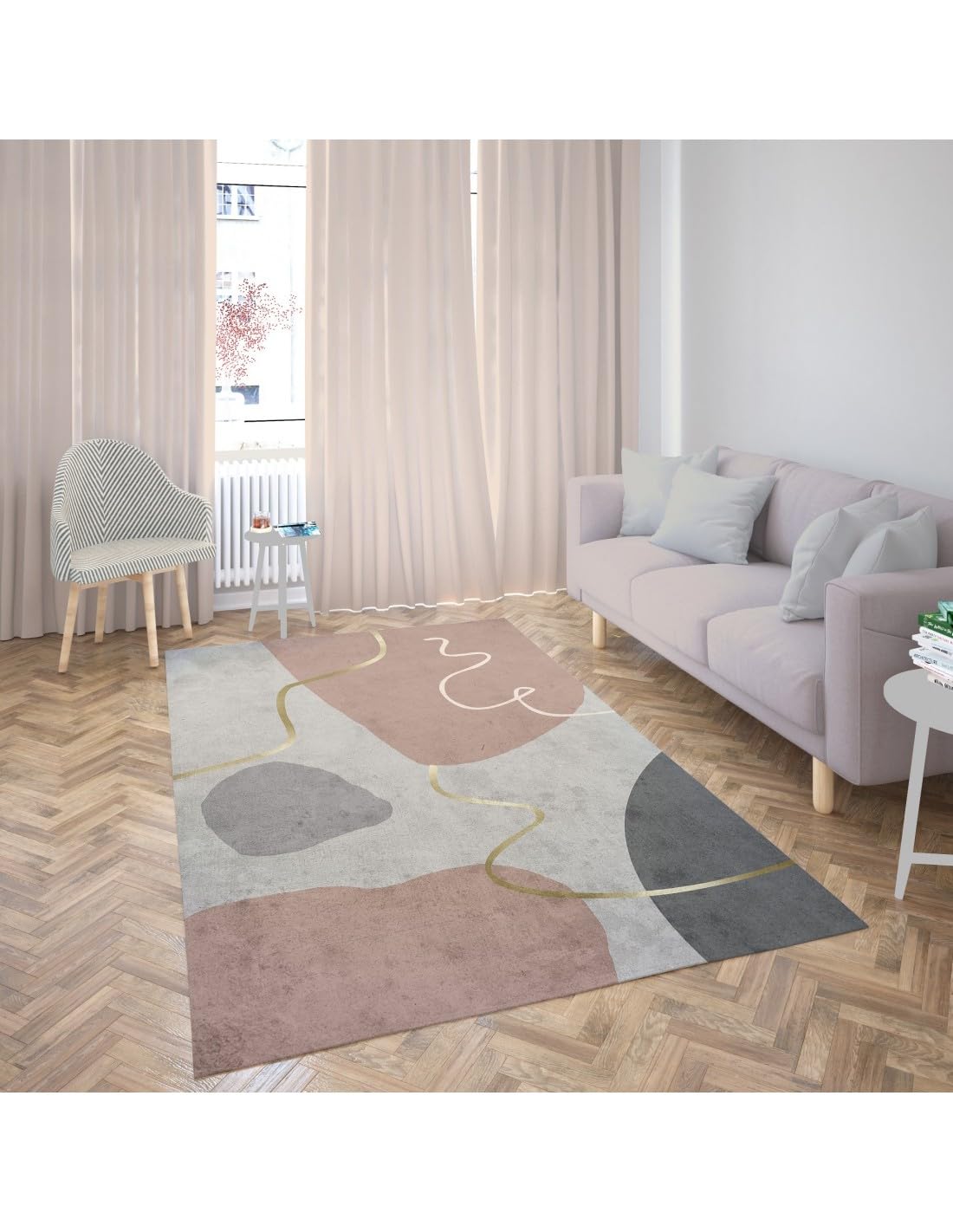 MANI TEXTILE - Tappeto Simply Rosa Dimensioni: 80 x 150 cm