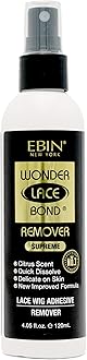 Wig Adhesive Remover Spray Enhanced - 4.05 fl.oz./120ml Gently removes Wig Glue and Tape adhesives Quickly and Safely. Gentle on Skin, with a Mist Pump and Nozzle Cap for Easy