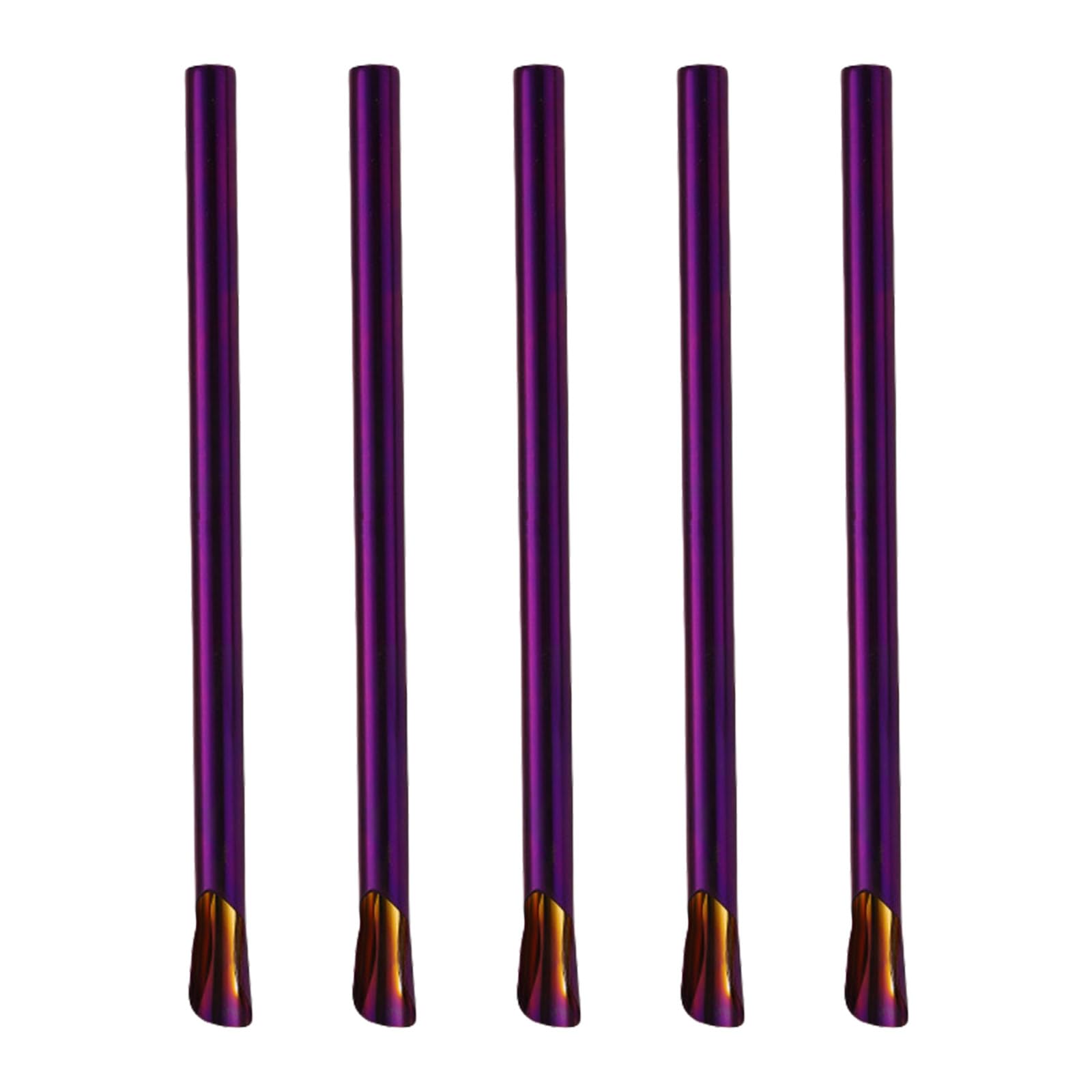 Tsophreniq 5pcs 304Stainless Steel Drink Straw Metal Party Drinking Suitable for Parties and Everyday Use Beverage Set