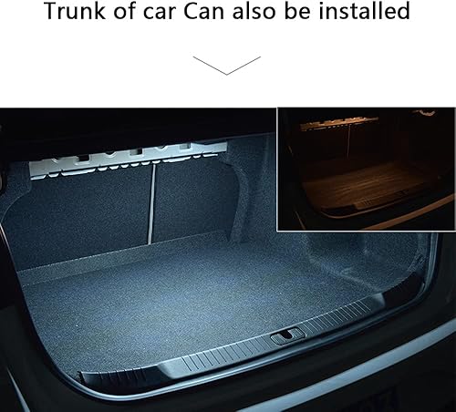 Miniatura 7 de Luces LED interiores para automóvil, alimentadas por batería, carga USB, 10 LED, pequeña luz de cúpula inalámbrica en el interior, luces de techo de