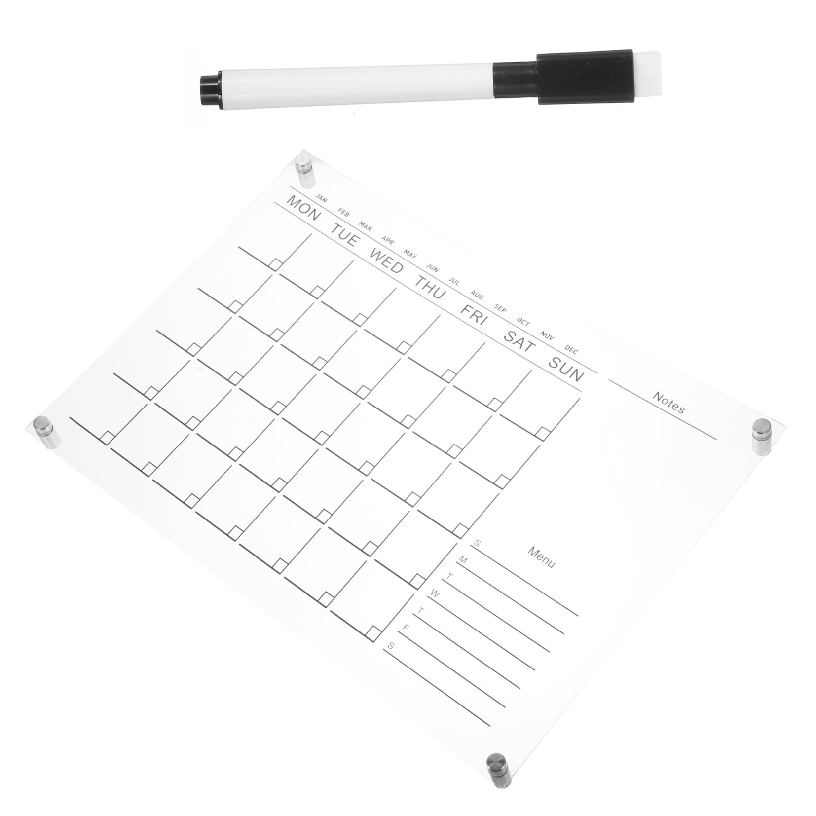 Transparente Acryl Whiteboard Wochenplanungstafel Hängekalender Party