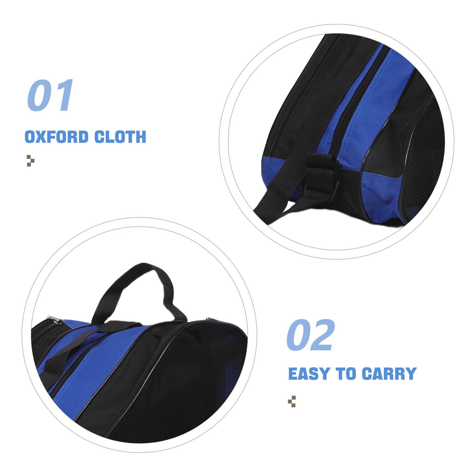 Luxshiny 2 Piezas Bolsa para Patines con Ruedas de Tela Oxford, Compartimentos Organizados y Correa Ajustable para Almacenamiento Espacioso en Patinaje al Aire Libre