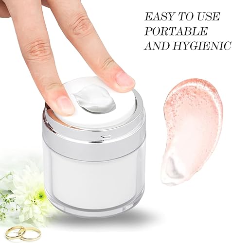 Miniatura 2 de Tarro de bomba sin aire, 2 botellas de vacío para crema, botellas pequeñas de bomba sin aire, dispensador de loción con bomba para artículos de