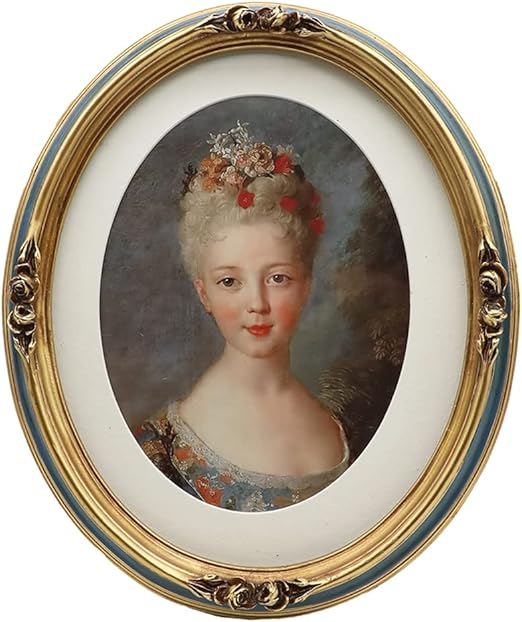 SYLVIA'S SHOP Vintage 8x10 Oval Picture Frame with Mat