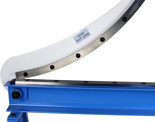 Miniatura 8 de Erie Tools Cizalla manual de guillotina de 32 pulgadas con soporte, cortador de chapa de calibre 16 con palanca compuesta mango extendido para un