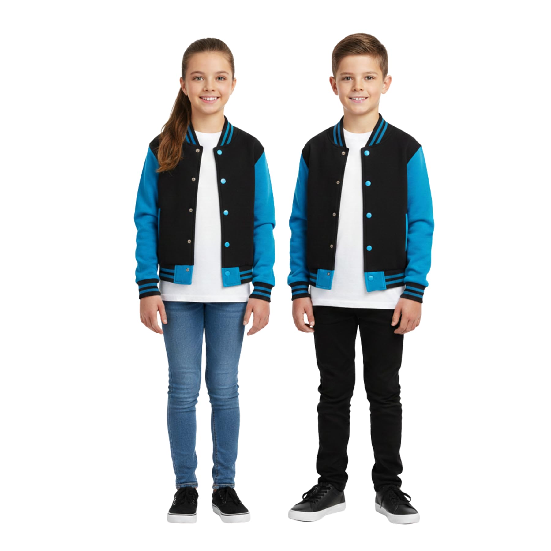 A2Z 4 Kids Baseball Contrast Varsity Jacket Stand Collar Coat