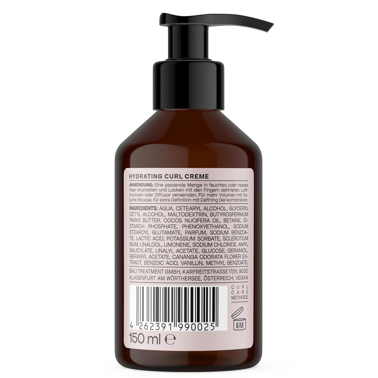 BALI CURLS nawilżający krem do loków, 6 x 150 ml, masło shea, olej kokosowy i ylang-ylang, krem curling do gładkich i zdefiniowanych loków