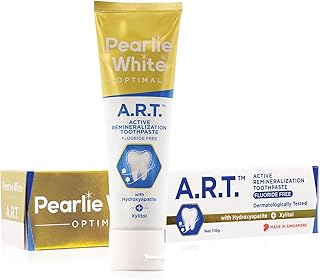 Pearlie White Active Remineralization Fluoride Free Toothpaste | 3.8oz/110gm | Remineralizing Toothpaste for Tooth Enamel Repair | Helps Remove Stains | Contains Hydroxyapatite and Xylitol | Pack of 1