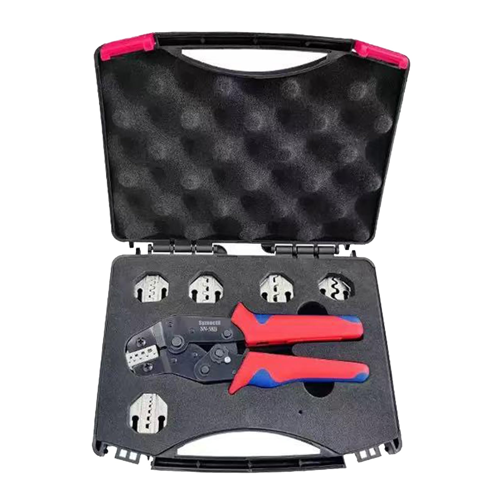 Ratcheting Crimping Tool with Interchangeable Jaws for Heat Shrink Connectors, Wire Terminals - Electrical Crimper Pliers for Secure and Professional